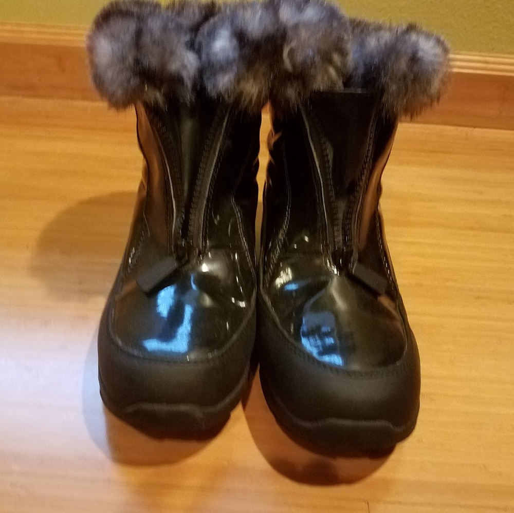 Fur topped bootie